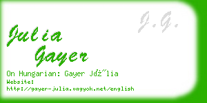 julia gayer business card